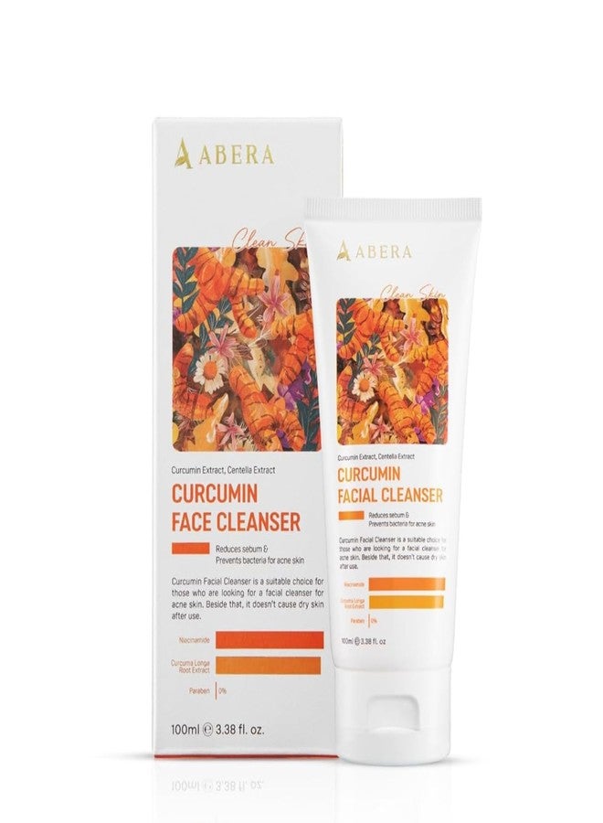 ABERA Turmeric Face Wash for Acne-Prone & Sensitive Skin – 4-in-1 Curcumin Cleanser with Niacinamide, BHA & Centella – Gentle pH Balanced, Non-Comedogenic, Sulfate Free Facial Cleanser, 3.38 Fl.oz. - Image 1